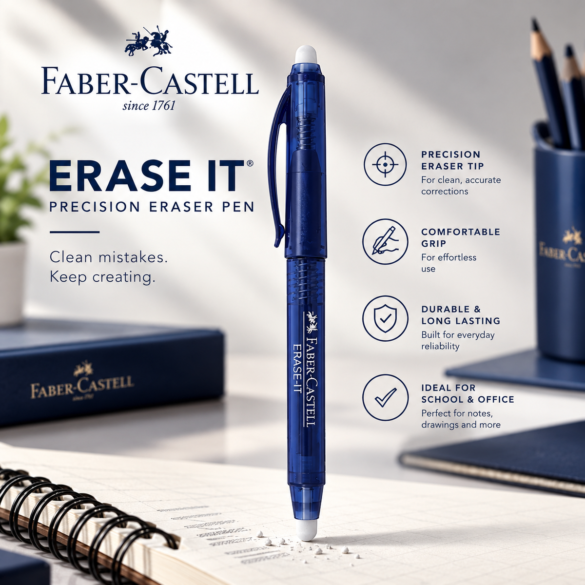 Faber-Castell Erasable Gel Roller 0.7mm
